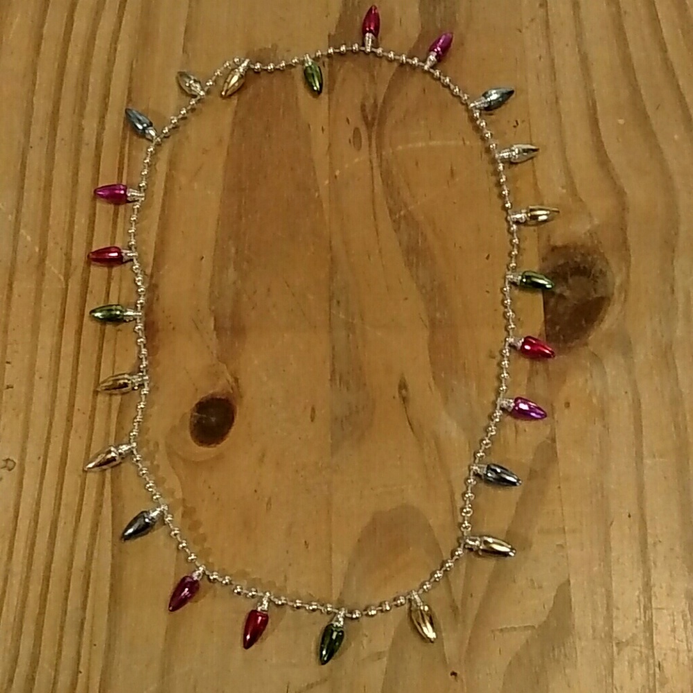 Festive Christmas/Holiday lights necklace!